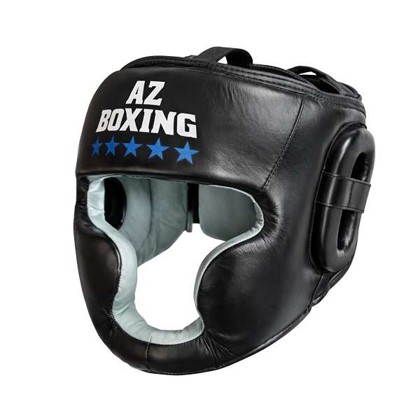casque de boxe en cuir intégral
