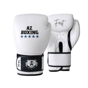 gants de boxe en cuir fait main, gants pour le sparring couleur blanc