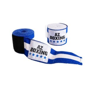 bandes de boxe, longueur 4m50 de couleur bleu et blanc