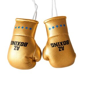 mini gants de boxe pour rétroviseur or