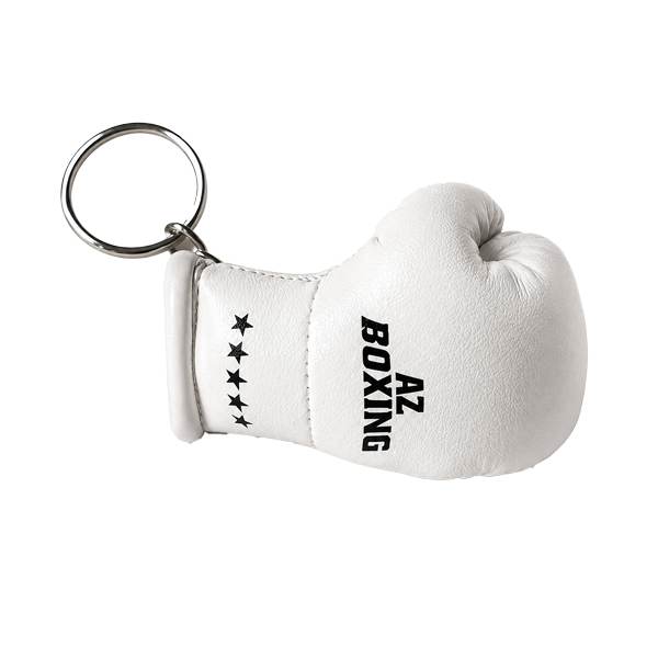 porte clés en forme de gant de boxe blanc