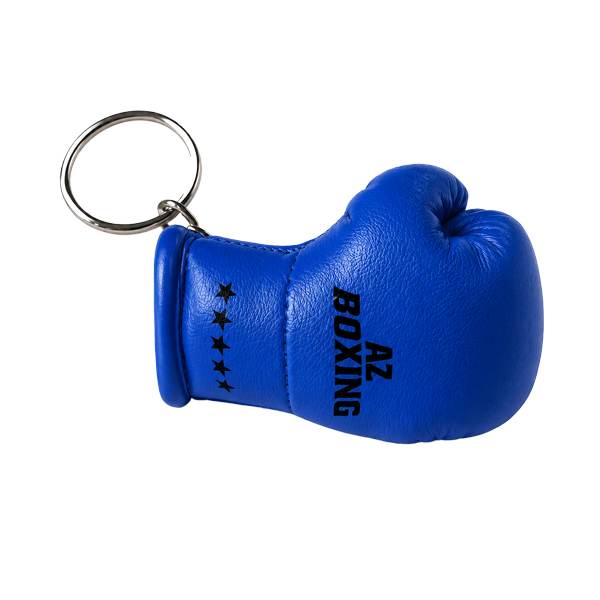 porte clés en forme de gant de boxe bleu