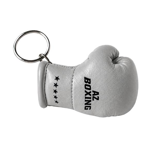 porte clés en forme de gant de boxe gris