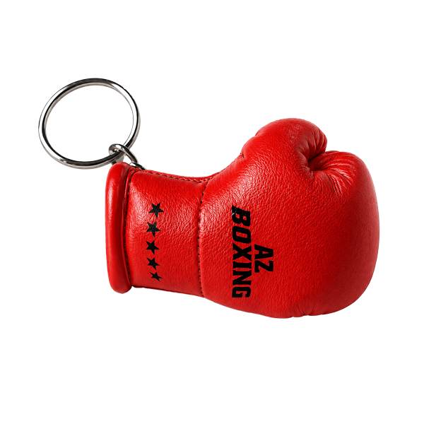 porte clés en forme de gant de boxe rouge