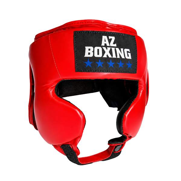 Casque de protection débutant pour sport de combat de couleur rouge